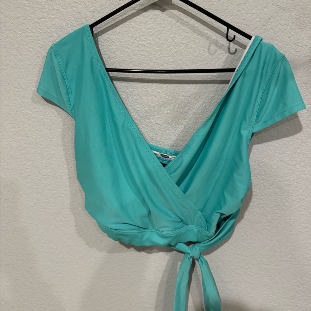 Old Navy Turquoise Wrap Bikini Top